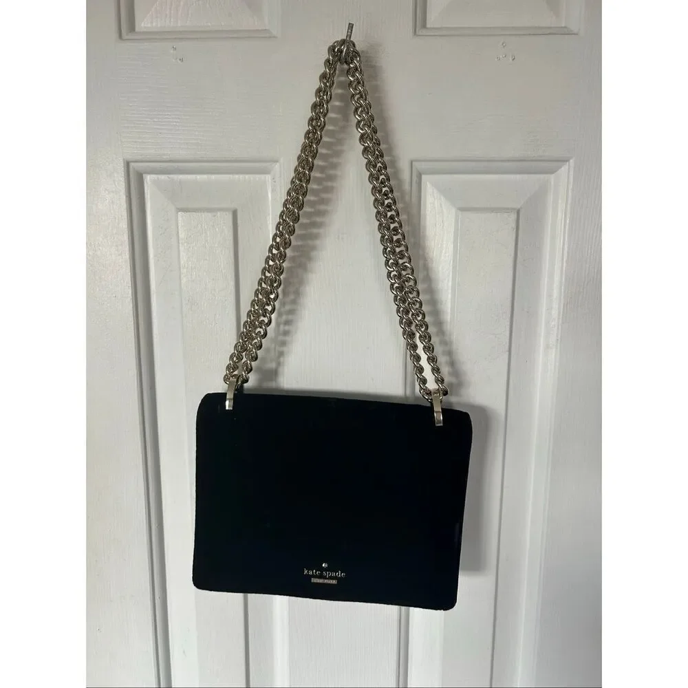 Kate Spade Watson Lane Marci Black velvet like material